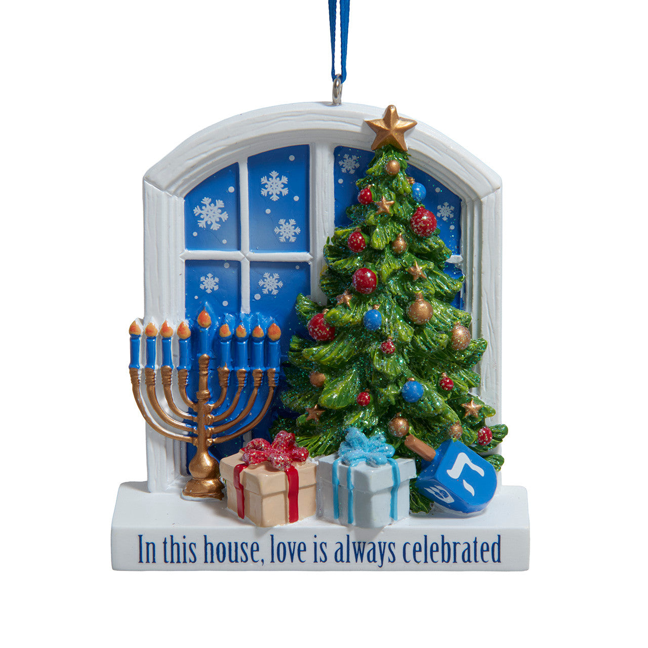 In This House Love Is Always Celebrated Hanukkah Ornament