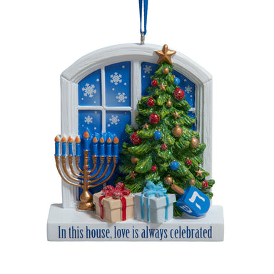 In This House Love Is Always Celebrated Hanukkah Ornament