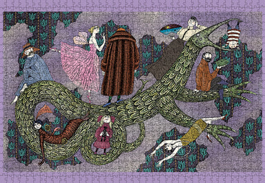 Edward Gorey Drop Curtain 1000 Piece Puzzle    