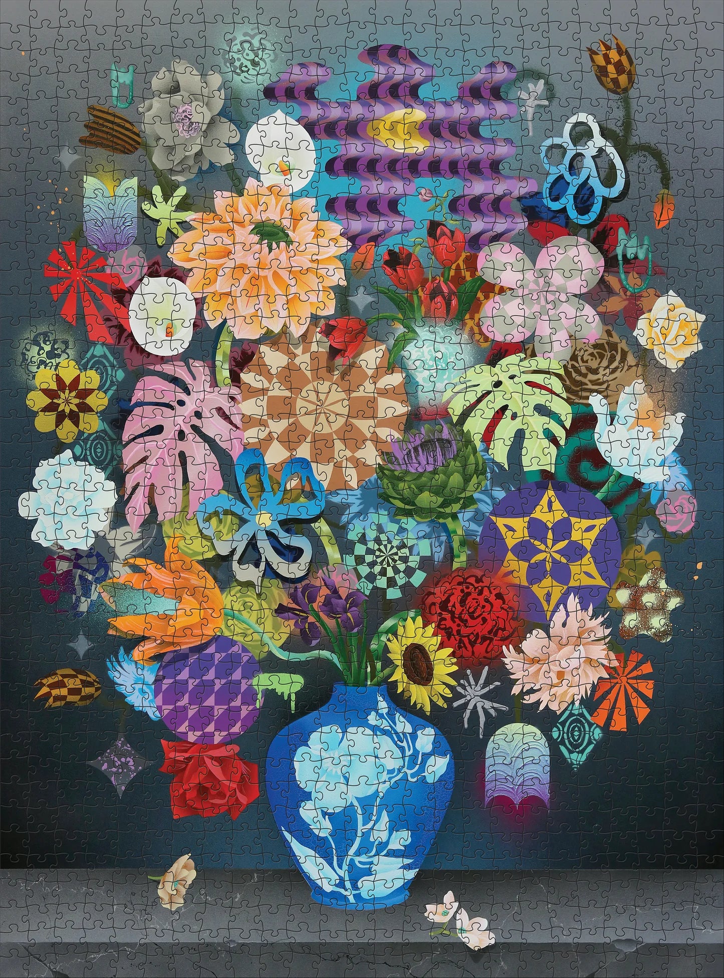 Casey Gray Still Life With Flowers 1000 Piece Puzzle