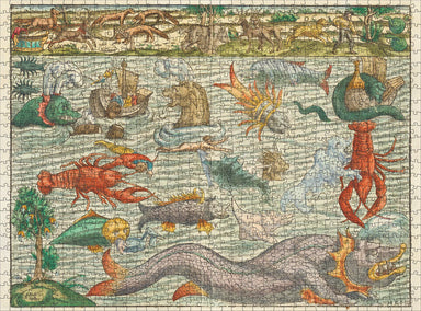 POM Sebastian Münster: Sea Monsters 1000 Piece Jigsaw Puzzle