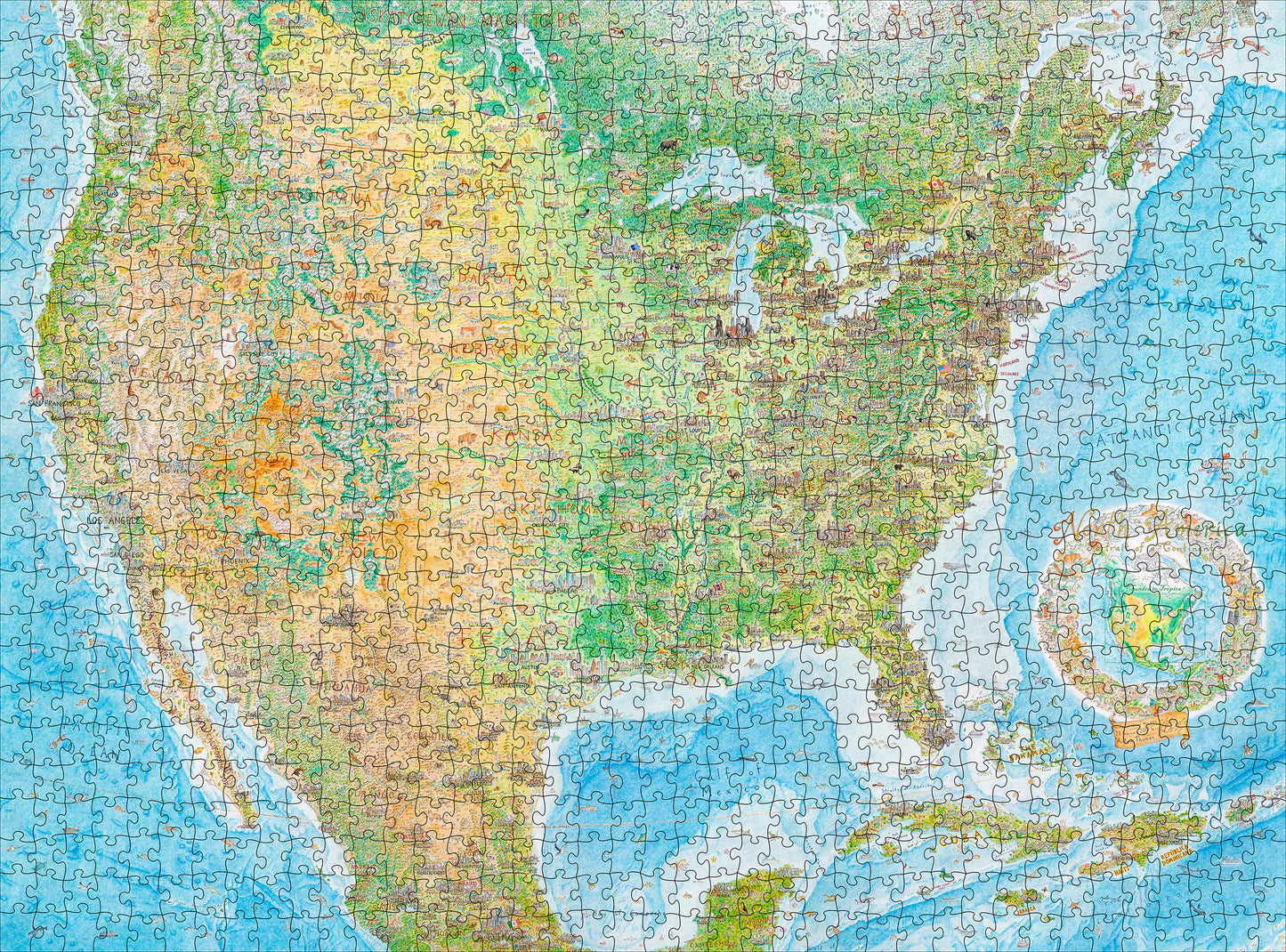 Anton Thomas North America Tundra to Tropics 1000 Piece Jigsaw Puzzle