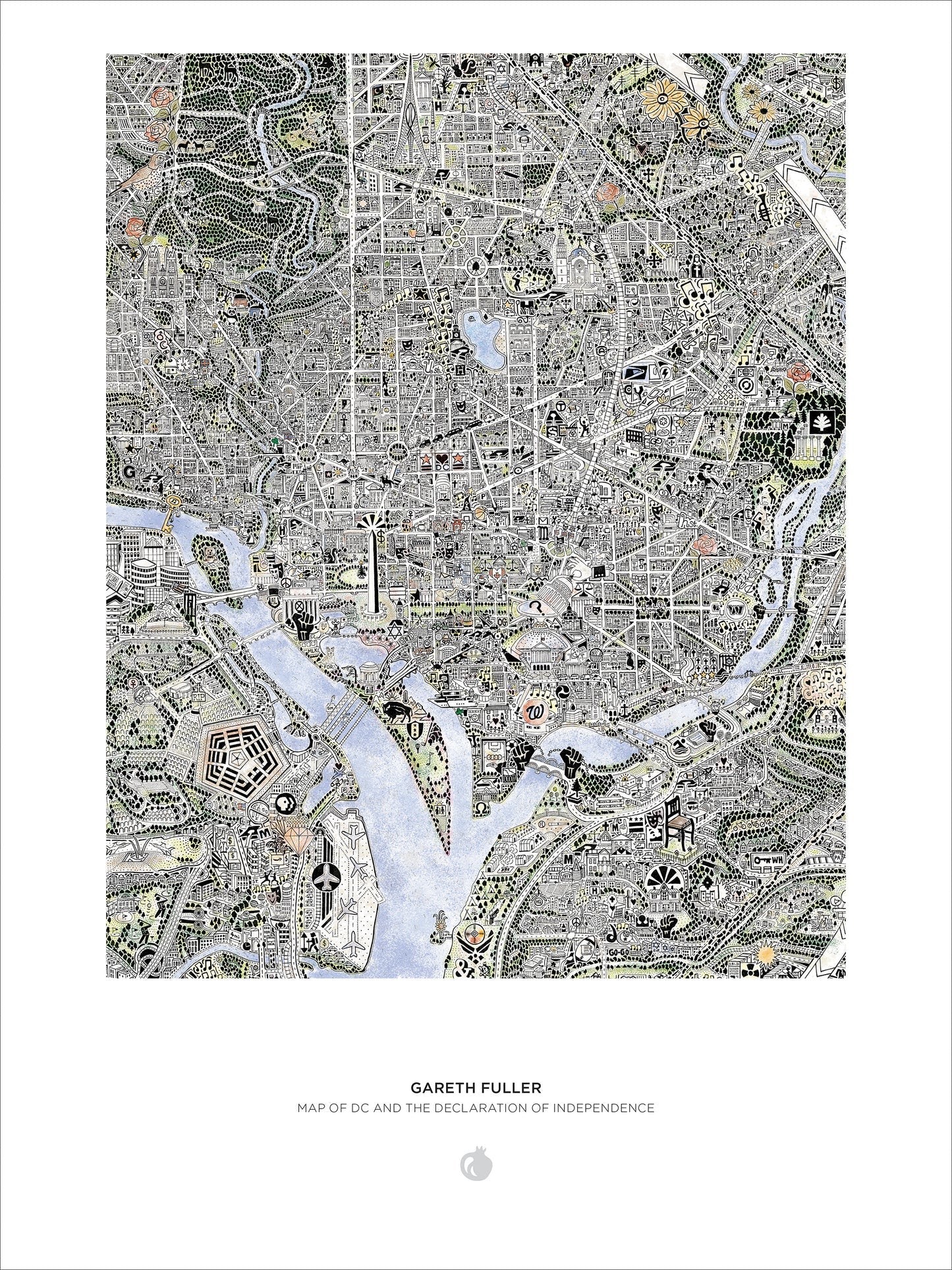 Map of Washington DC and The Declaration of Independence 1000 Piece Double Sided Puzzle