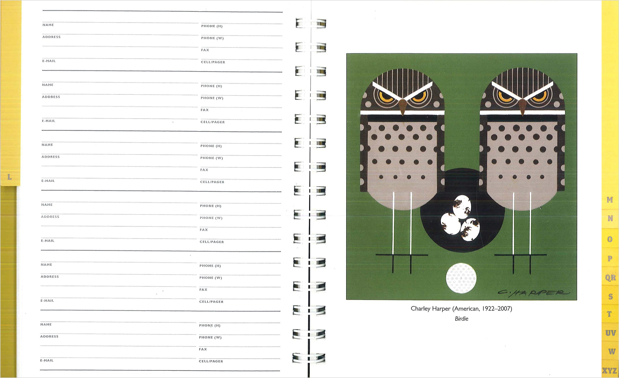 Charley Harper Address Book    