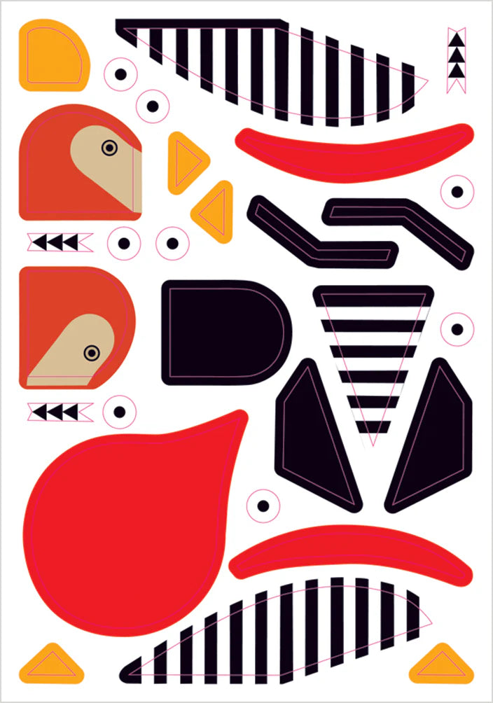 Charley Harper's Sticky Birds - An Animal Sticker Kit