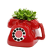 STRM Red Vintage Phone Planter