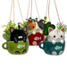 STRM Mini Haning Planter Cups - Cats (Single) - Random Color