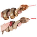 Sequin Natural 67" Snake - Copper/Black or Cream/Red