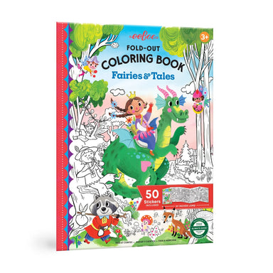 eeBoo Fairies & Tales Fold Out Coloring Book