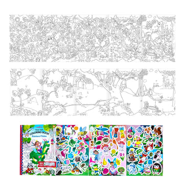 eeBoo Fairies & Tales Fold Out Coloring Book