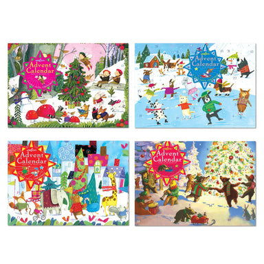 Advent Calendar - (Single) Various Designs - Skating Dogs, Dancing Bears, Christmas in the Woods, or Parade