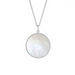 Boma Alina Mother of Pearl Circle Bezel Pendant Necklace