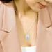 Boma Alina Mother of Pearl Oval Bezel Pendant Necklace