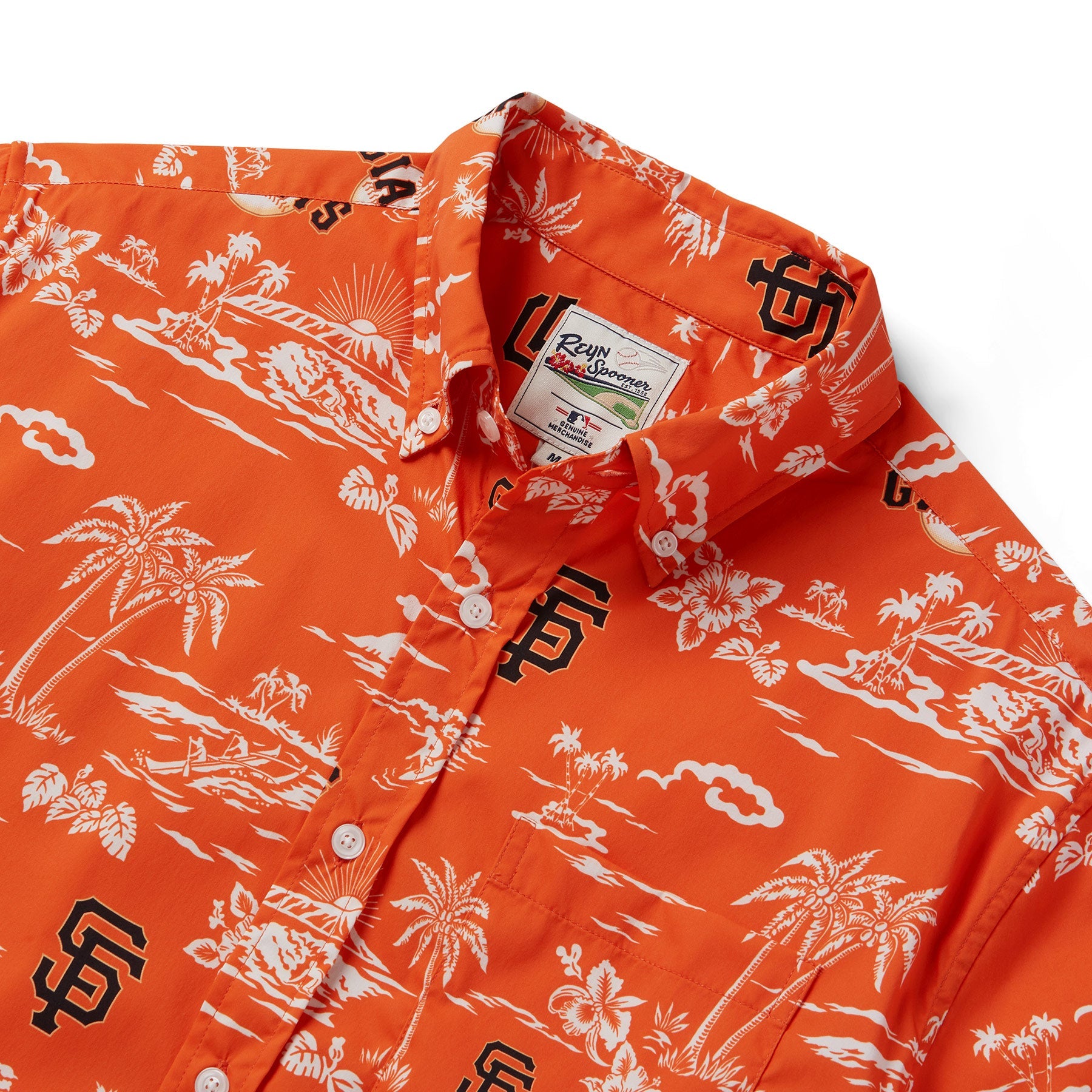 Reyn Spooner SF Giants Kekai Performance Button Front Camp Shirt    