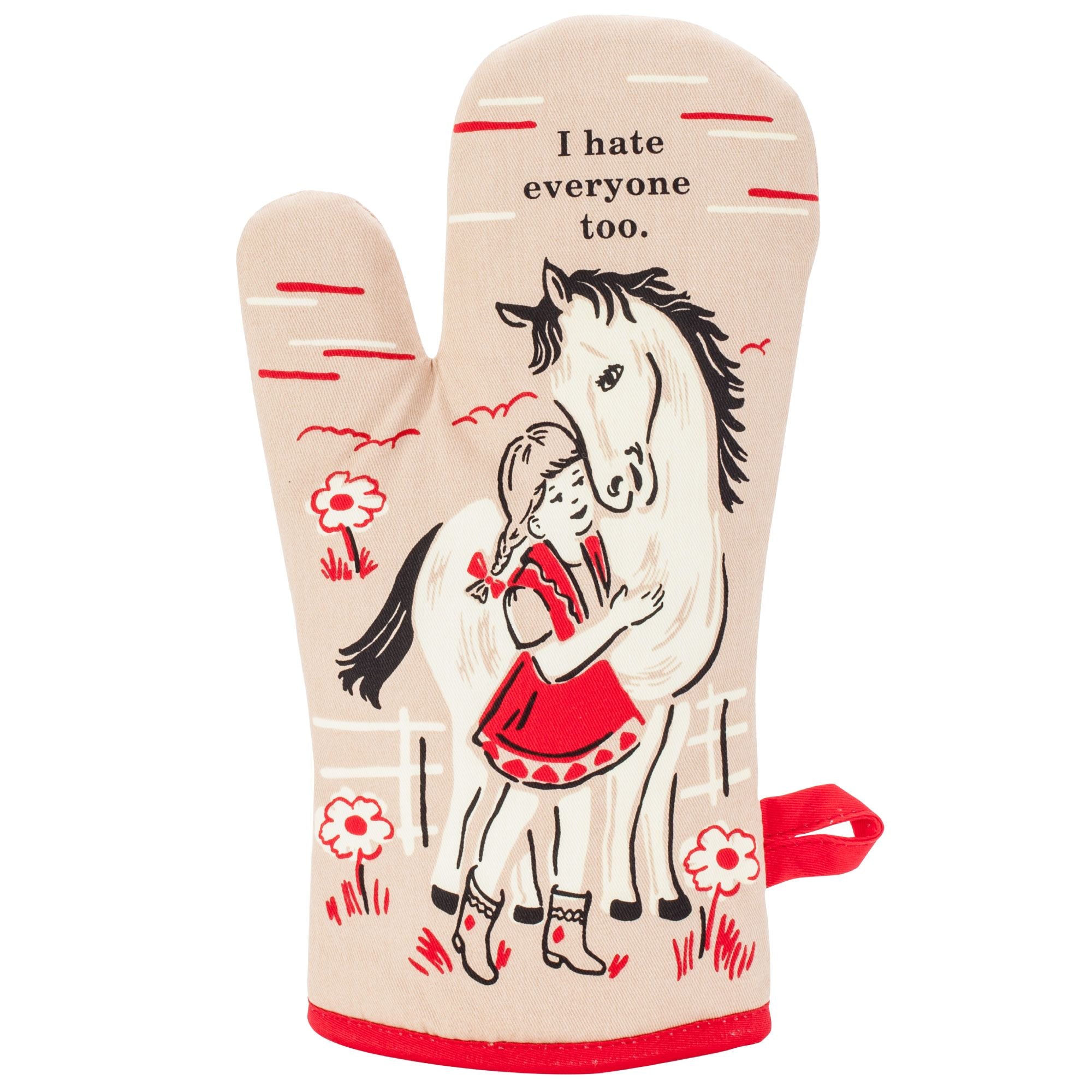 Blue Q I Hate Everyone Too Oven Mitt
