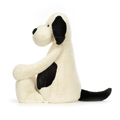 Jellycat Giant Bashful Black & Cream Puppy    