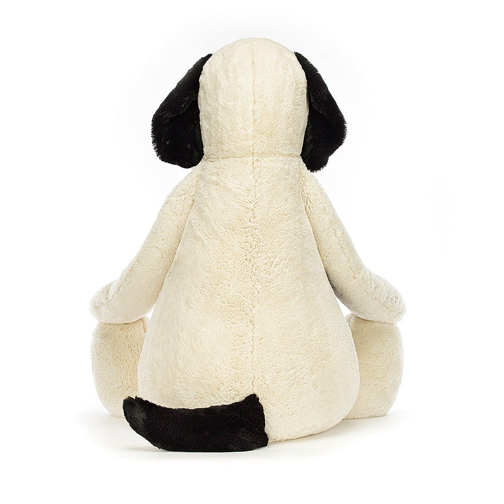 Jellycat Giant Bashful Black & Cream Puppy    