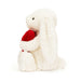 Bashful Red Love Heart Bunny - Medium    