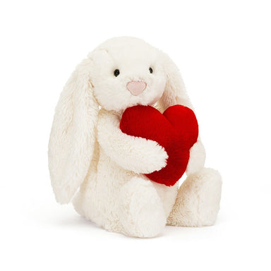 Bashful Red Love Heart Bunny - Medium    