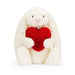 Bashful Red Love Heart Bunny - Medium    