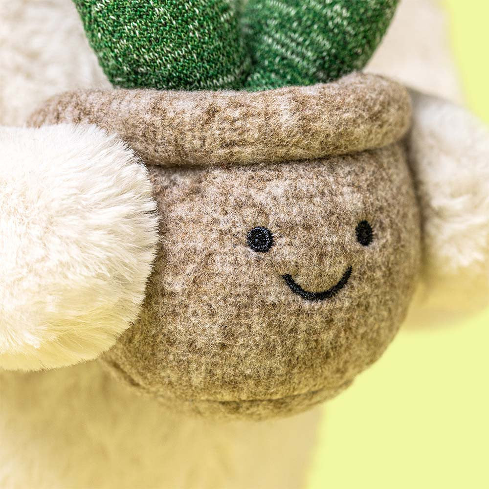 Jellycat Bashful Cream Bunny With Plant