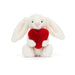 Jellycat Bashful Red Love Heart Bunny - Small    