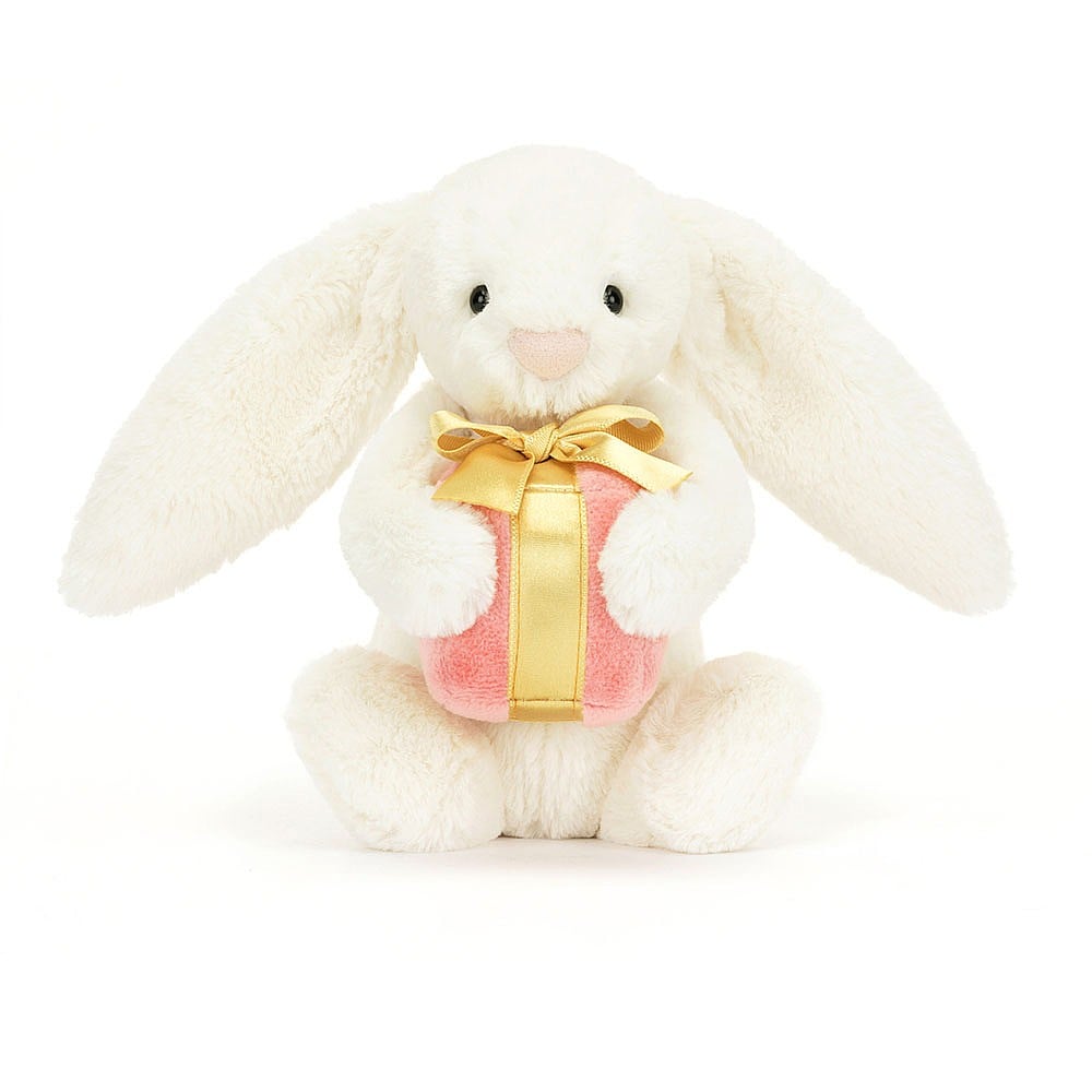 Jellycat Bashful Bunny With Present    