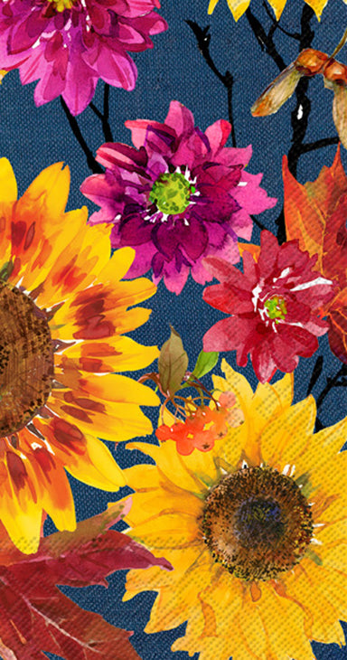 Fall Flowers Hostess Napkins    
