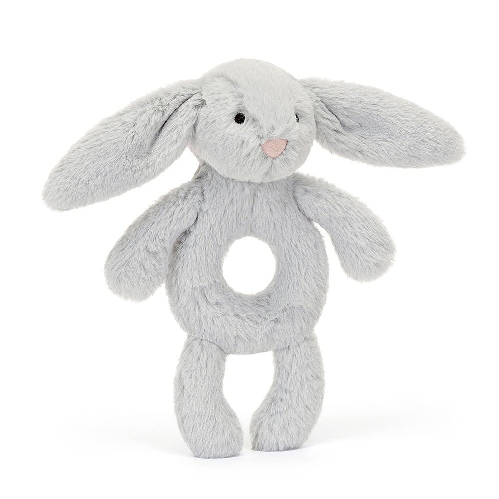 Jellycat Bashful Silver Bunny Ring Rattle    