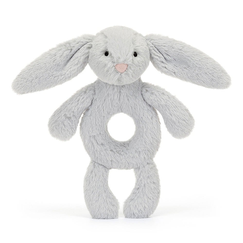 Jellycat Bashful Silver Bunny Ring Rattle    