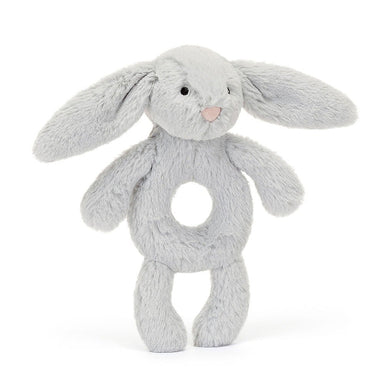 Jellycat Bashful Silver Bunny Ring Rattle    