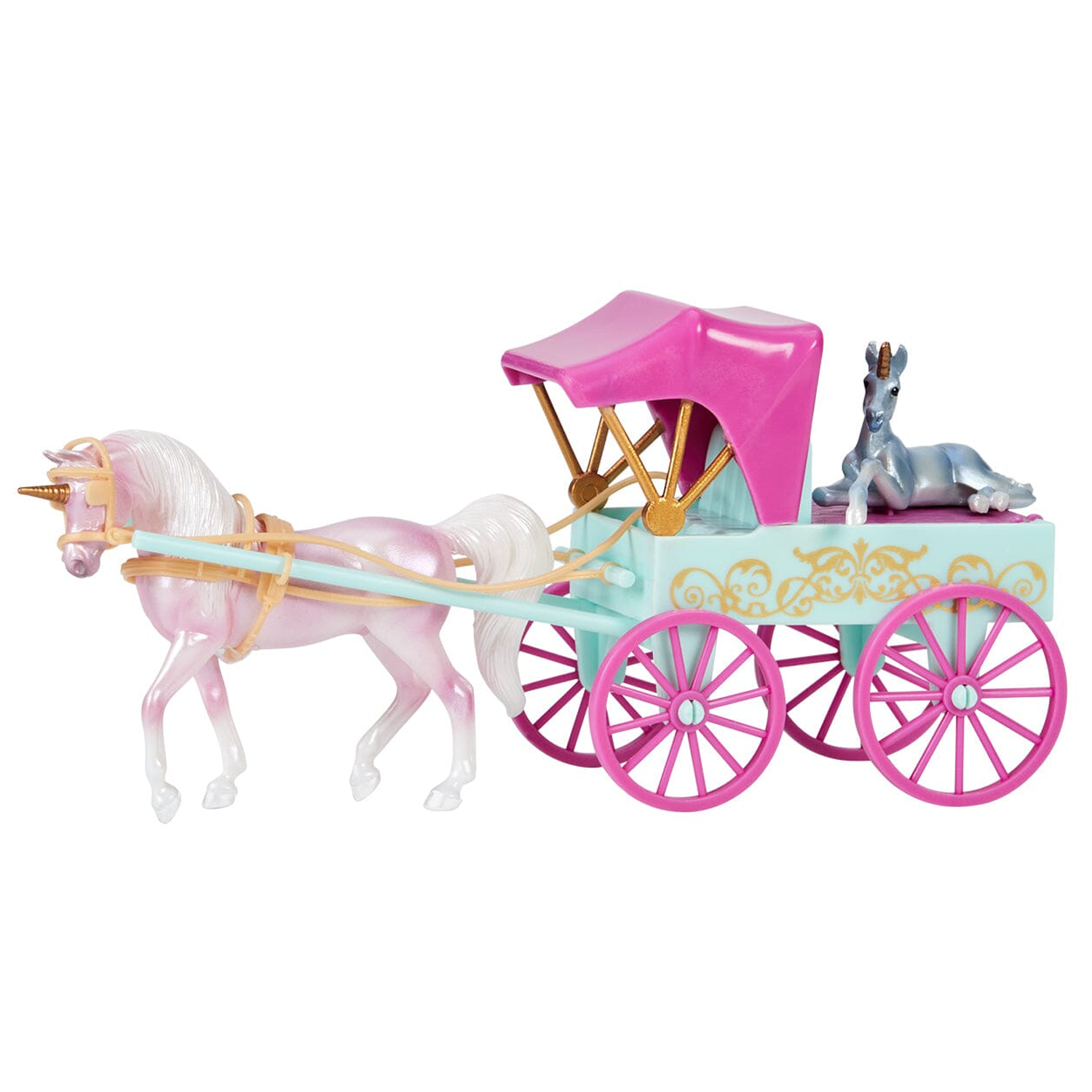 BRYR Unicorn Magic Carriage & Foal Playset