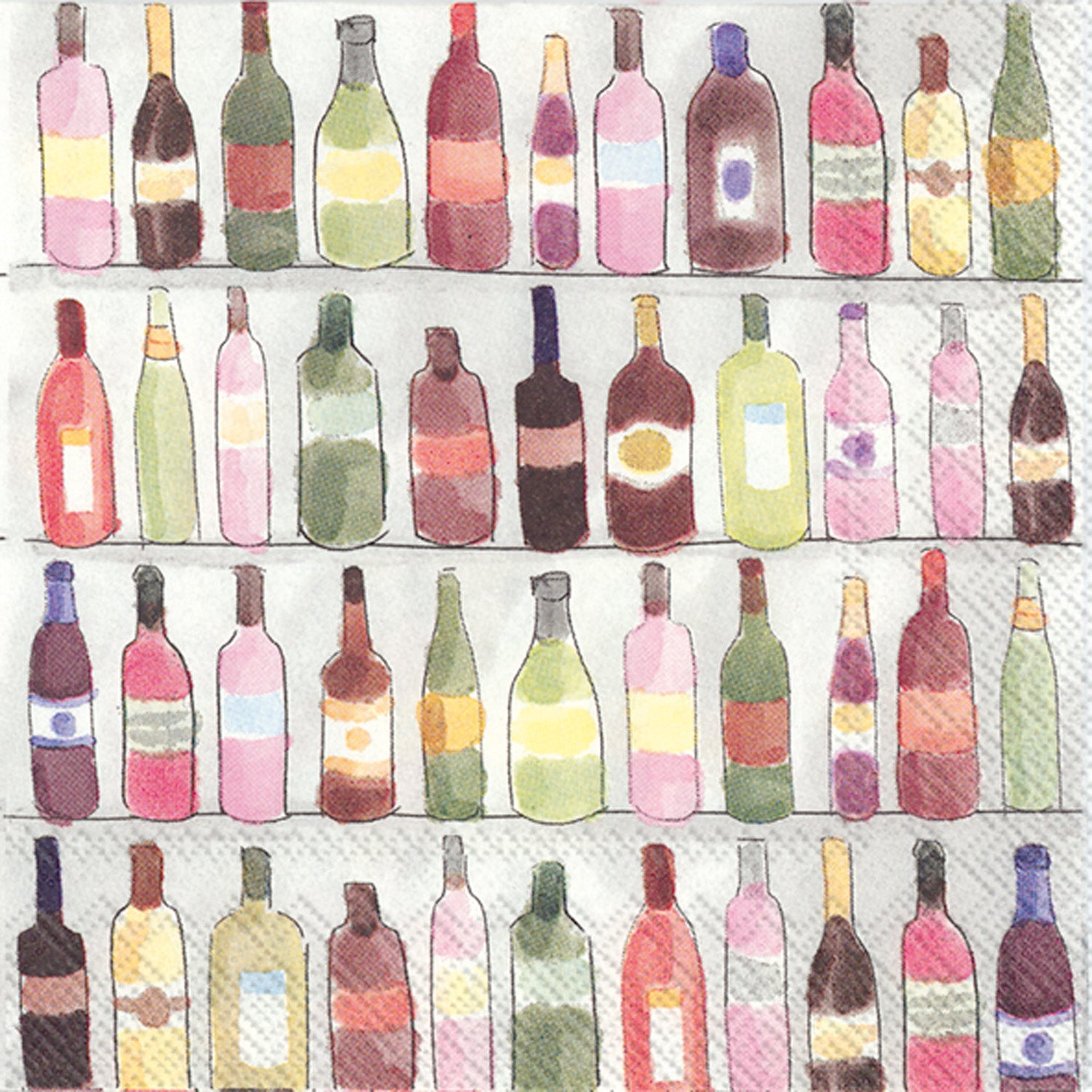 Wine Shelves Cocktail Napkins    