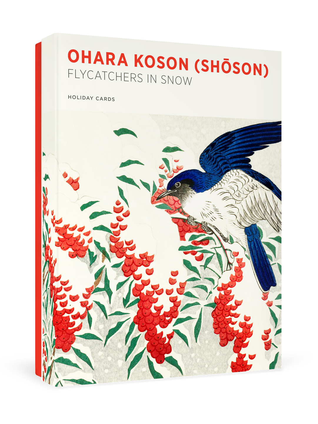 Ohara Loson (Shoson) Flycatchers In Snow Boxed Holiday Cards    