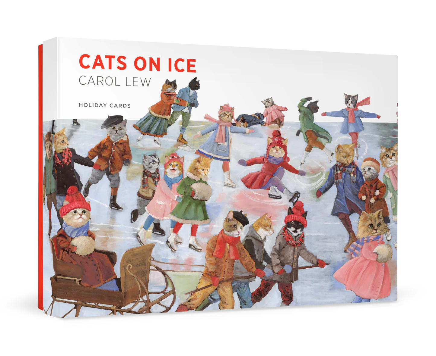 POM Carol Lew: Cats on Ice Holiday Cards
