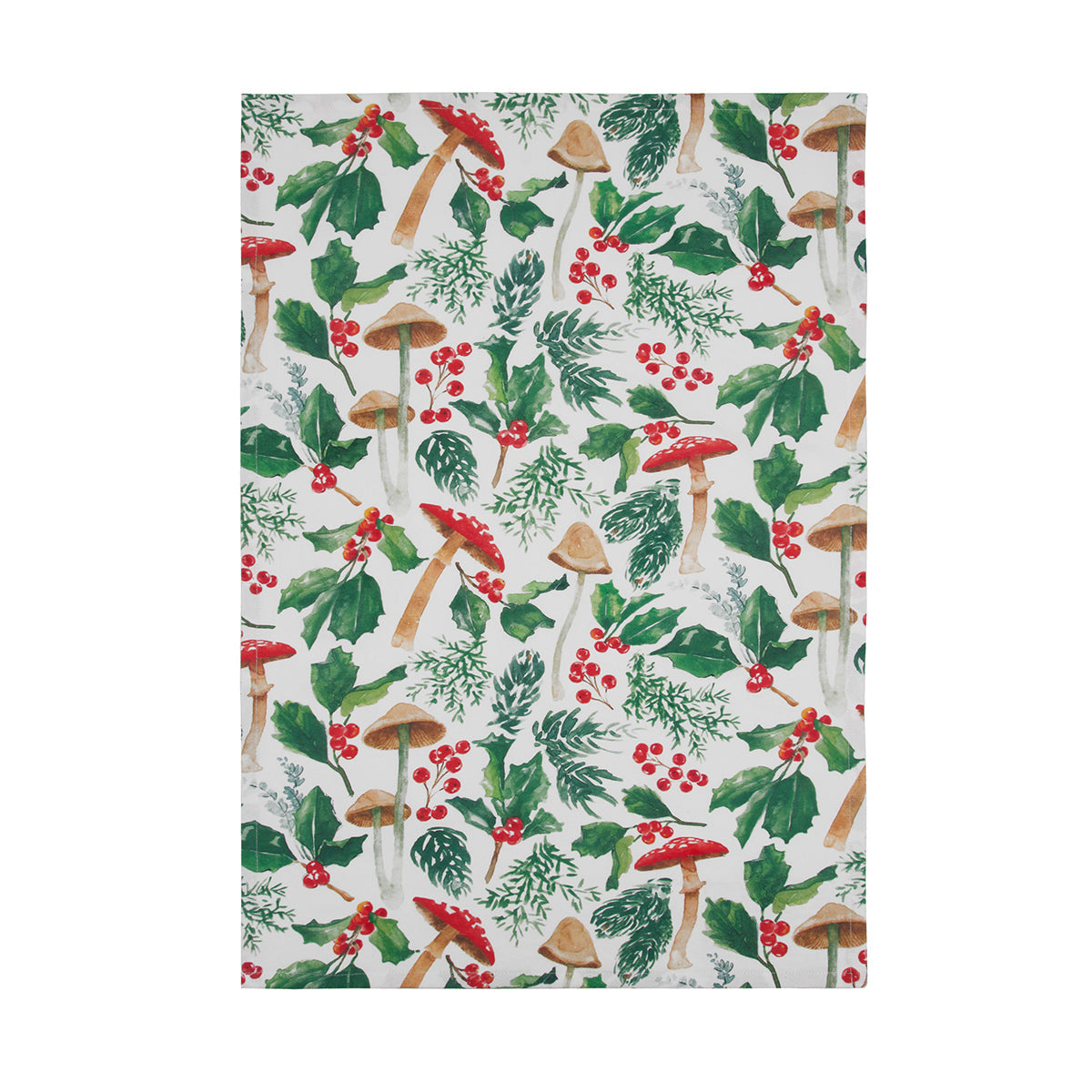 Mushroom Meadow Printed Flour Sack Kitchen Towel    