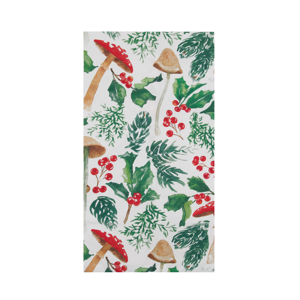 Mushroom Meadow Printed Flour Sack Kitchen Towel    