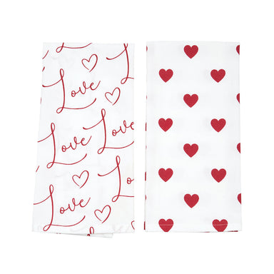 Love Heart Kitchen Towel - Set of 2