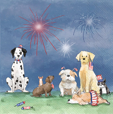 Patriotic Pups Cocktail Napkins    