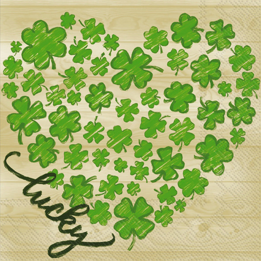 Lucky Heart Cocktail Napkins    
