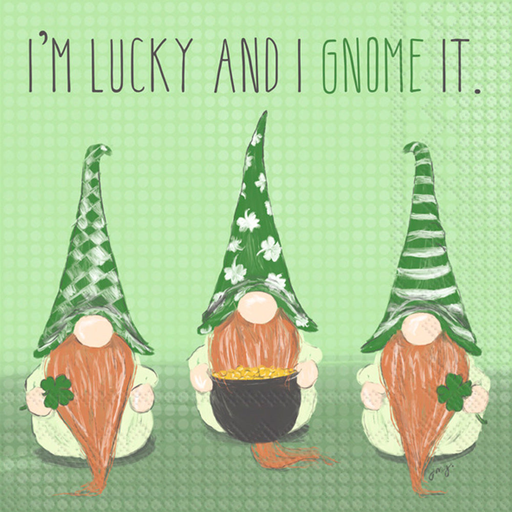 Lucky Gnomes Cocktail Napkins    