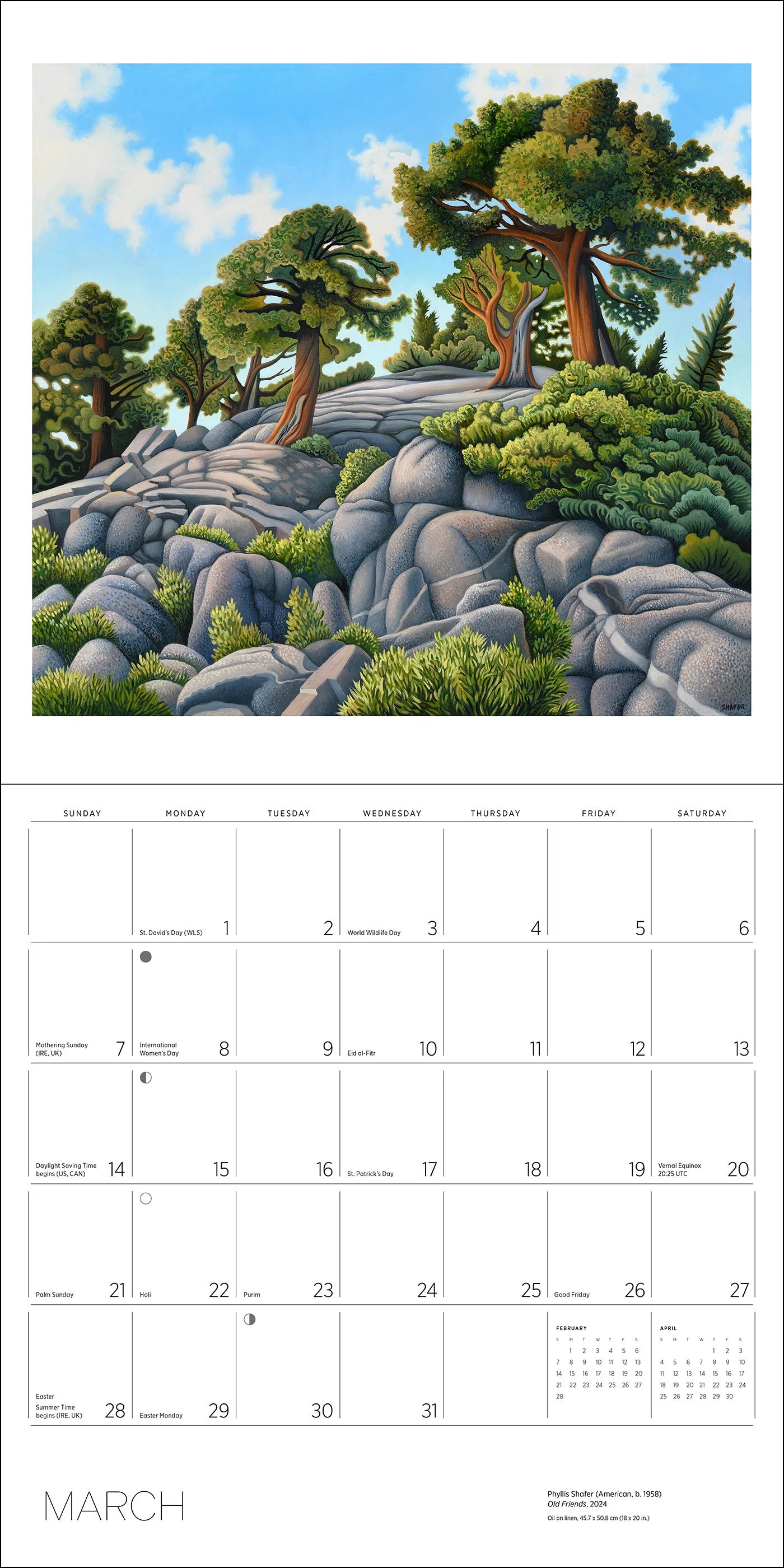 POM Phyllis Shafer: Nature Divine 2027 Wall Calendar