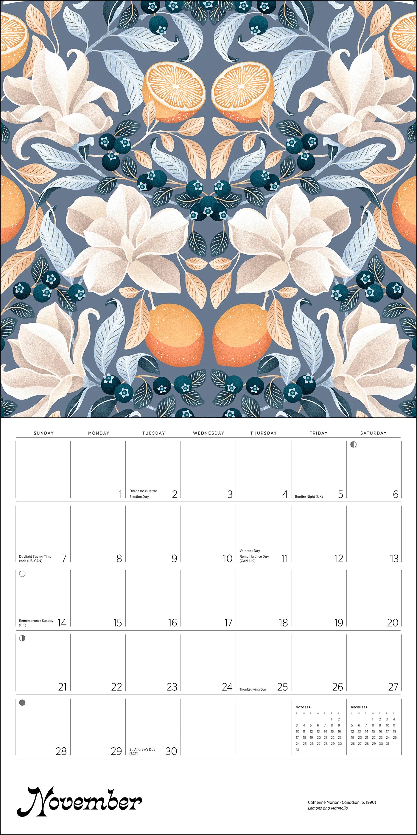 POM Catherine Marion: Folklore and Flora 2027 Wall Calendar