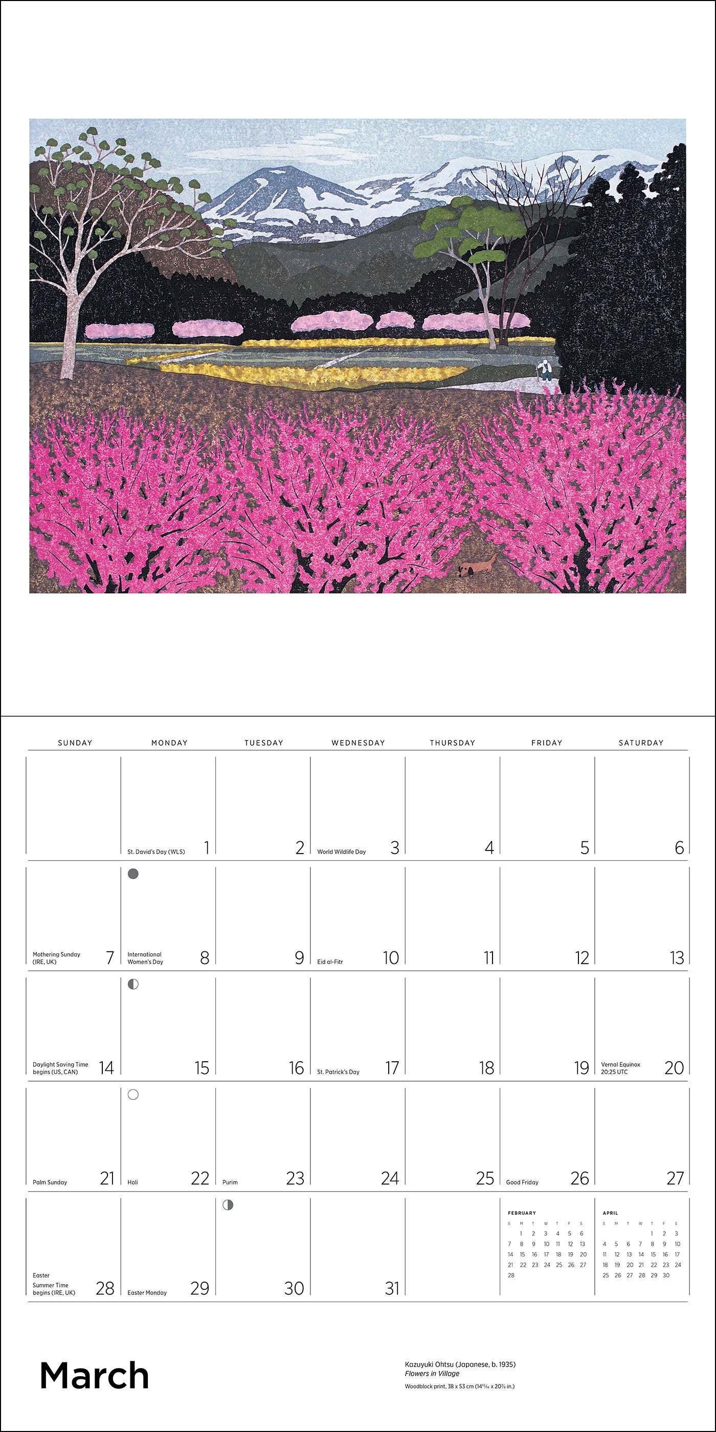 POM Serenity: Kazuyuki Ohtsu 2027 Wall Calendar