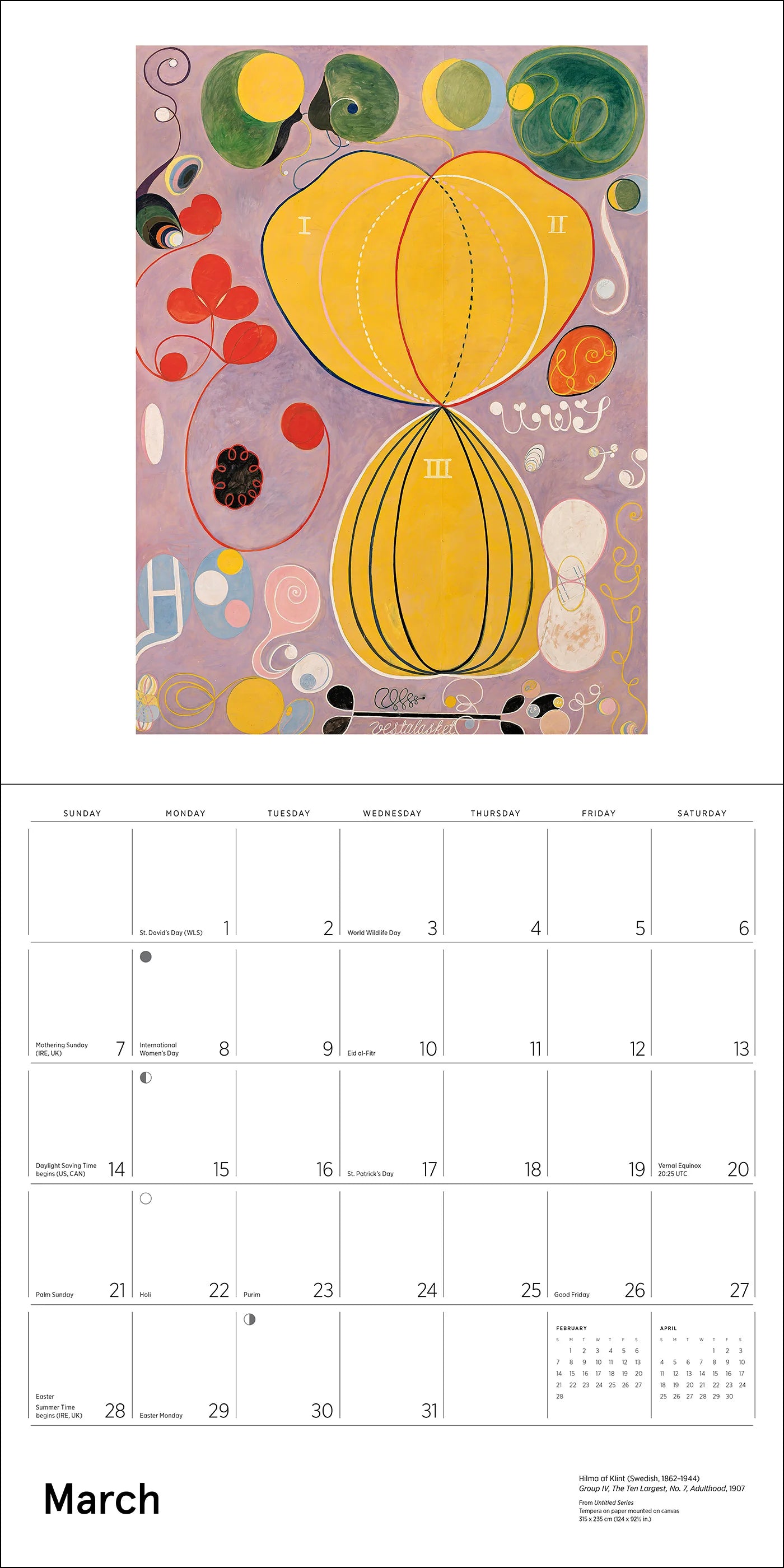 POM Hilma af Klint: Original Abstraction 2027 Wall Calendar
