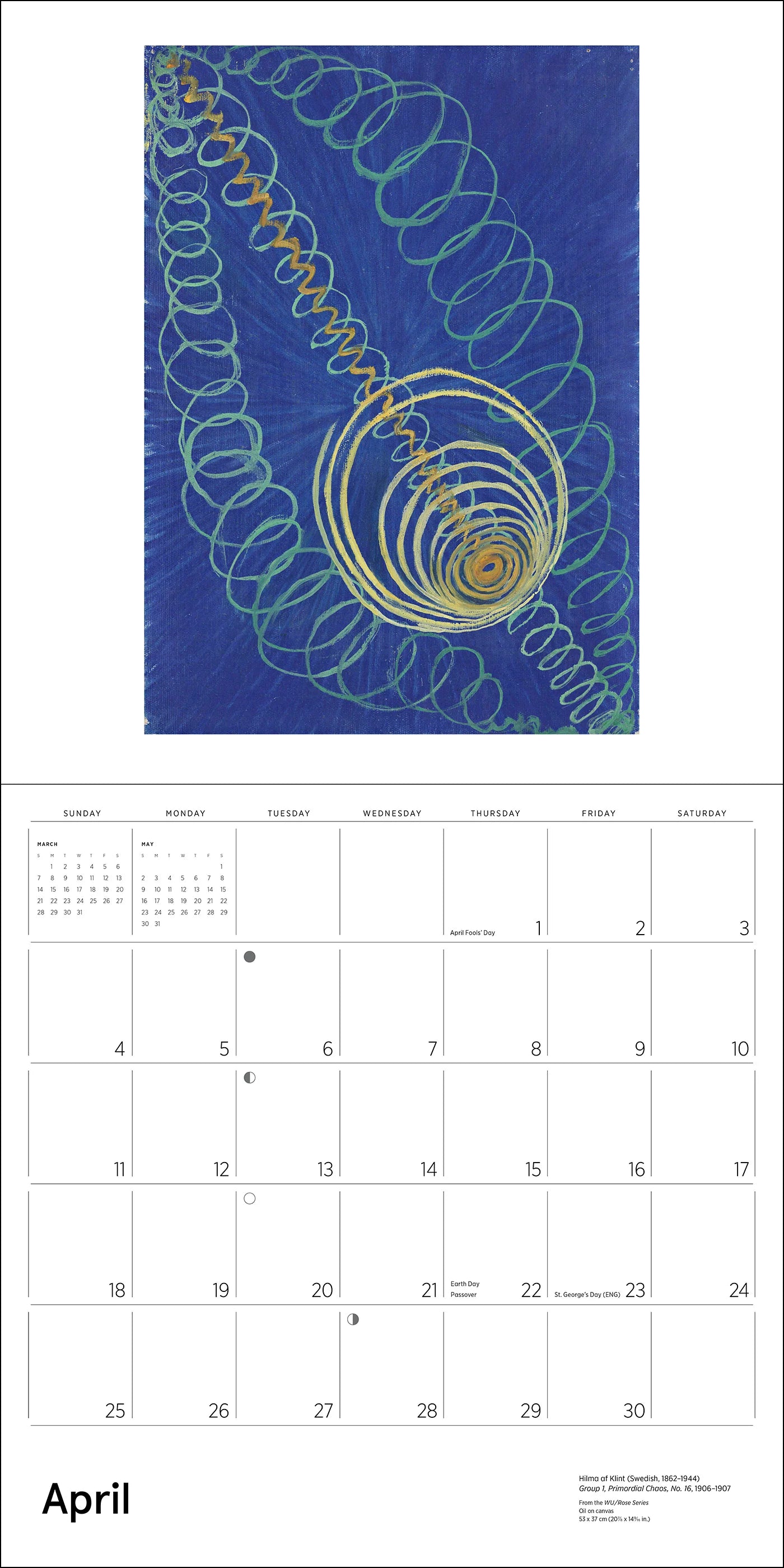 POM Hilma af Klint: Original Abstraction 2027 Wall Calendar