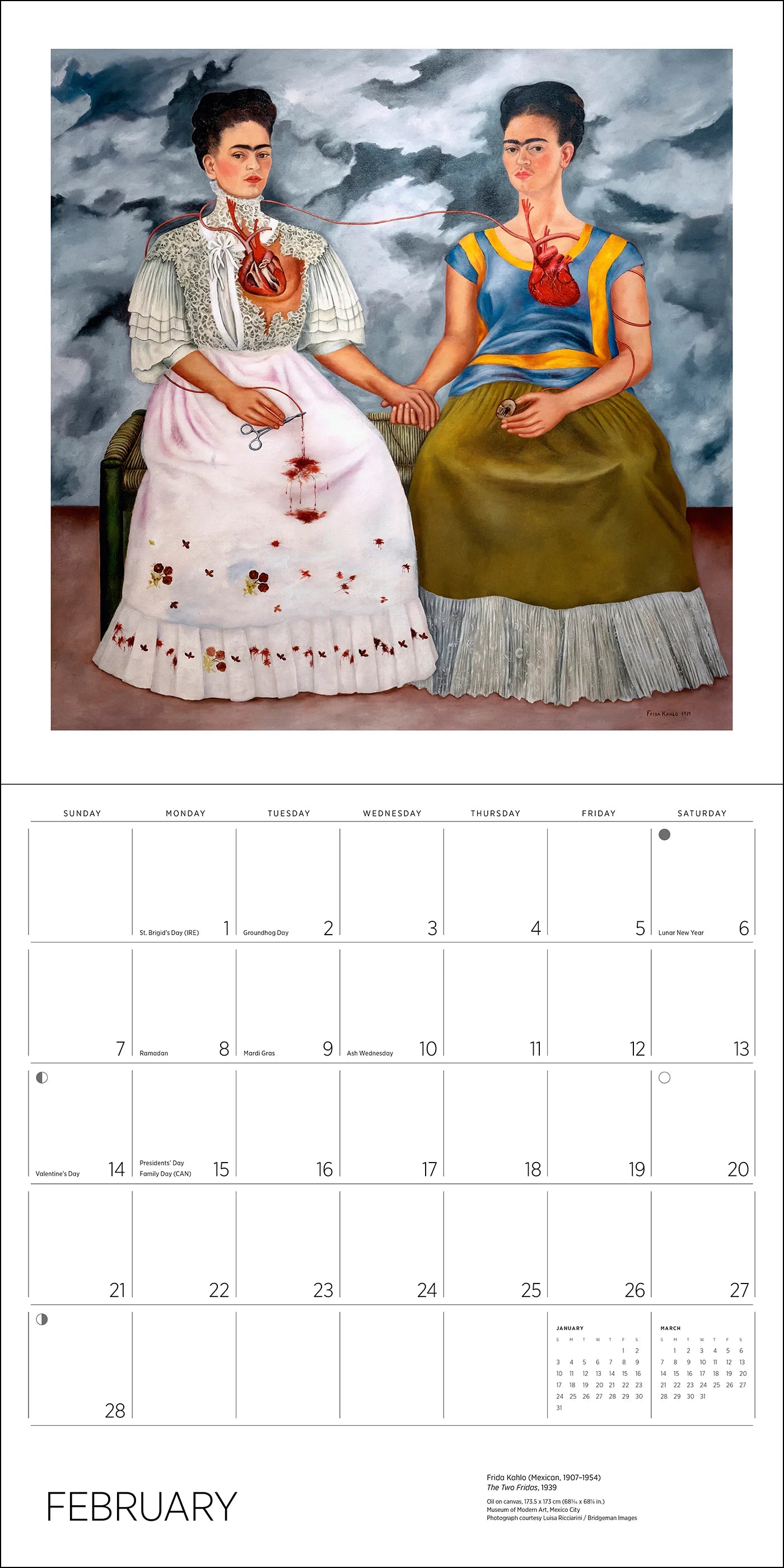 POM Frida Kahlo 2027 Wall Calendar