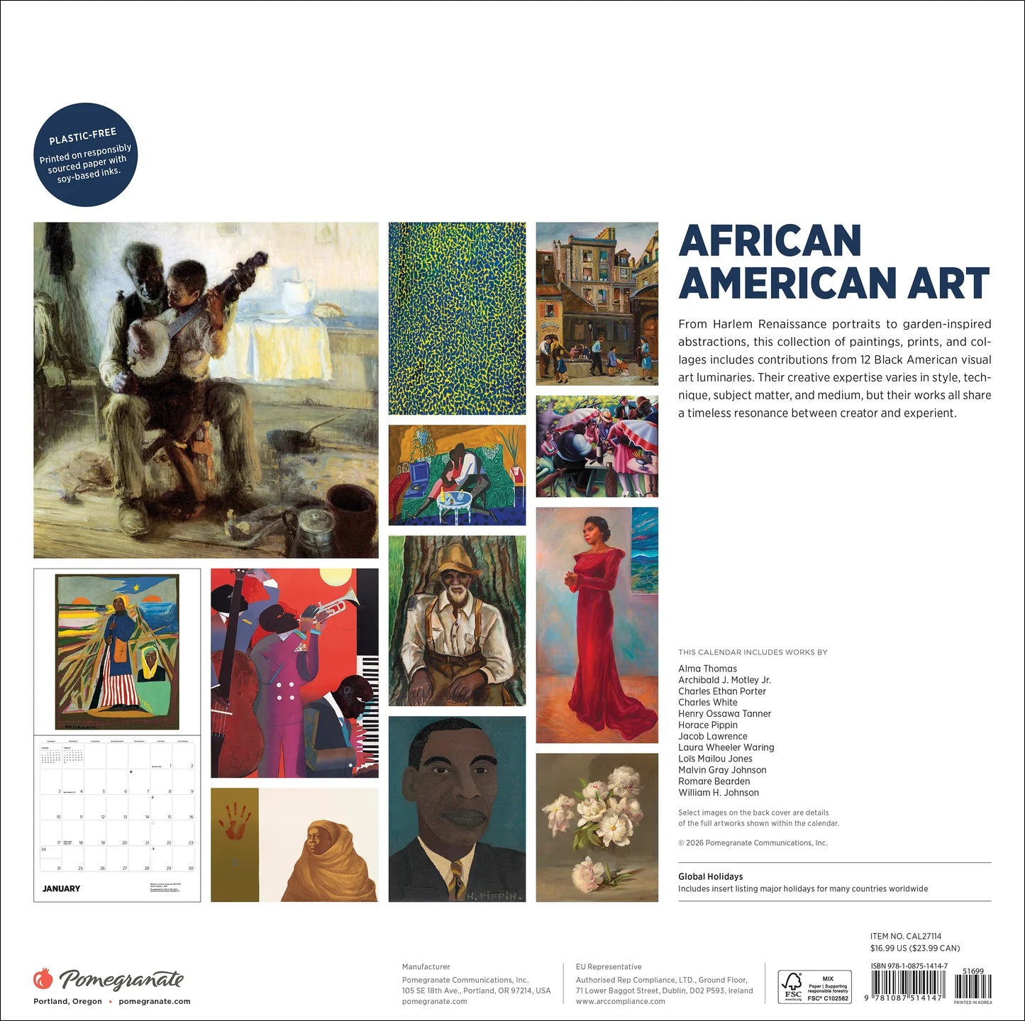 POM African American Art 2027 Wall Calendar