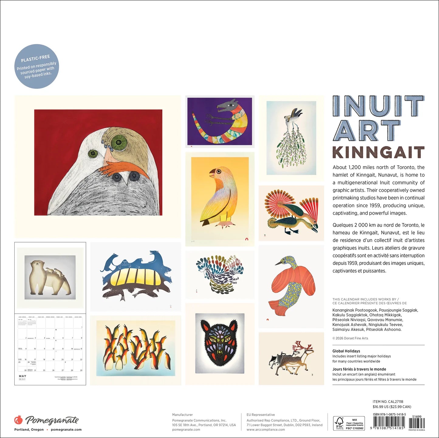 POM Inuit Art: Kinngait 2027 Wall Calendar