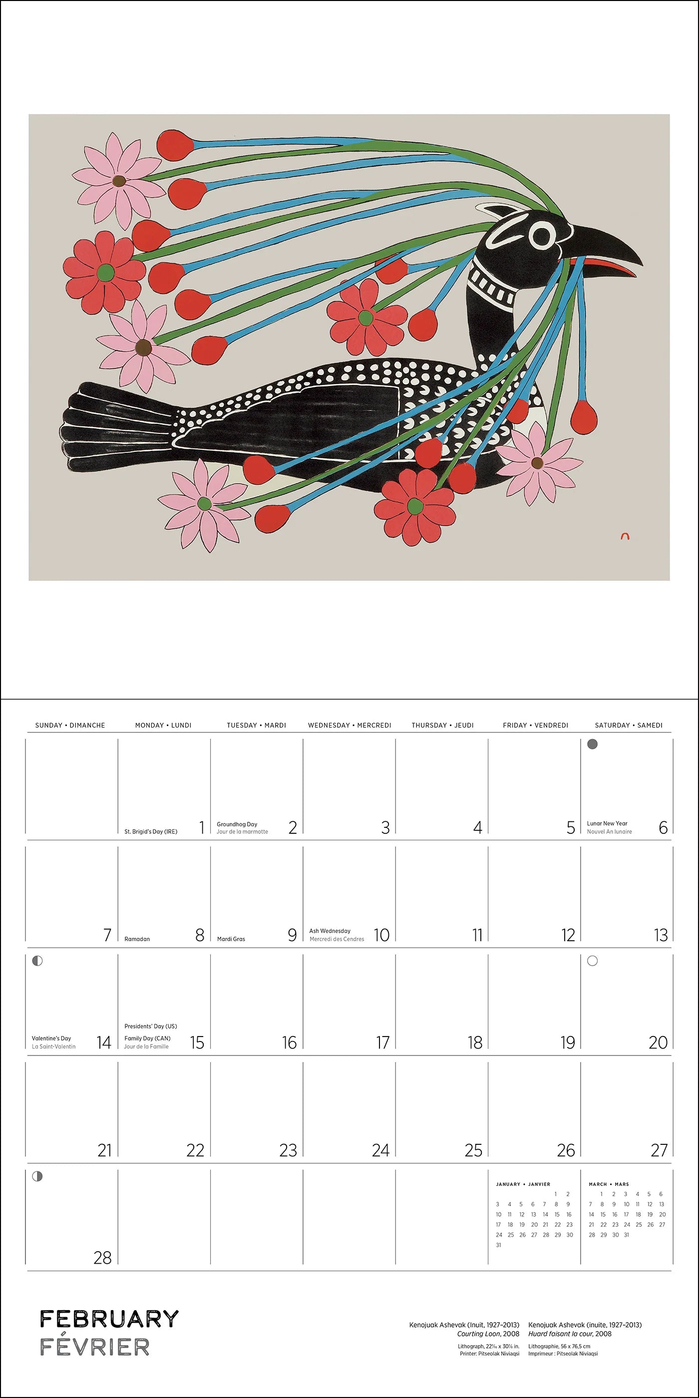 POM Kenojuak Ashevak 2027 Wall Calendar